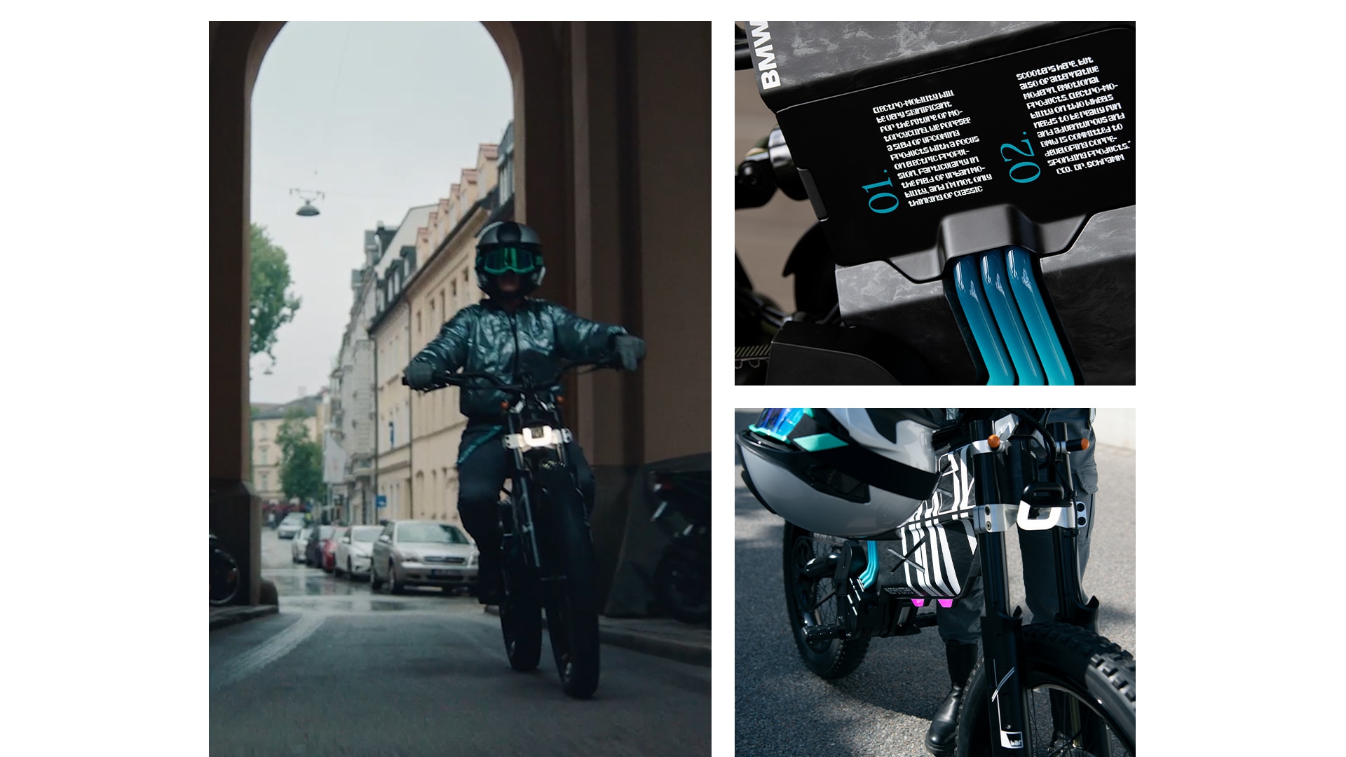 La BMW Motorrad Vision AMBY con una conductora.