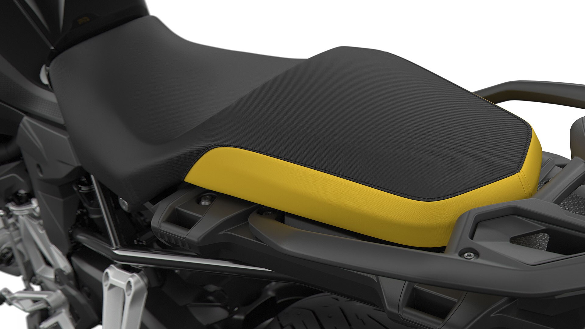 Asiento en negro y amarillo