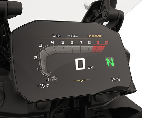 Pantalla TFT con conectividad de la BMW F 800 GS
