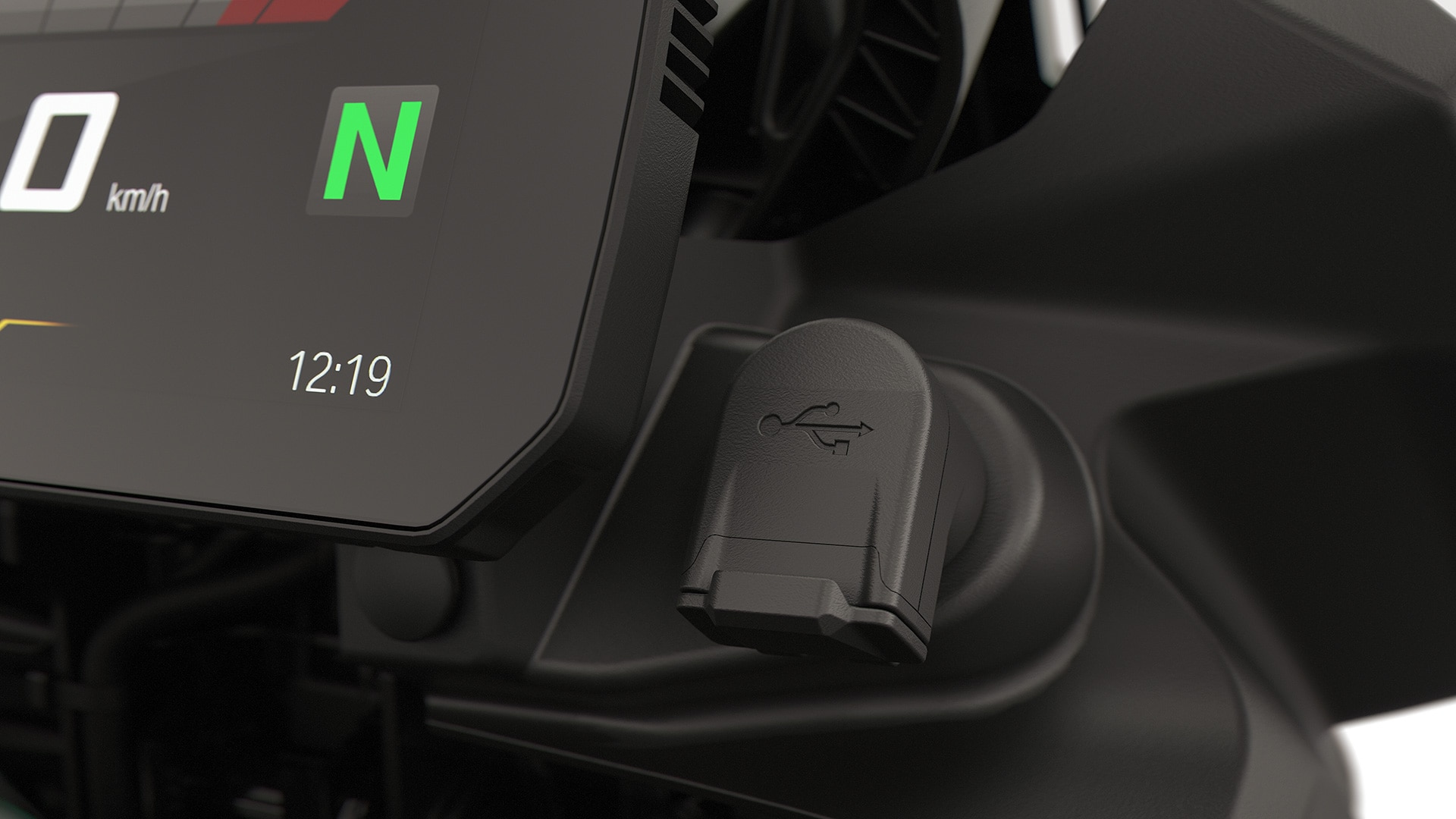 El puerto USB de la F 800 GS