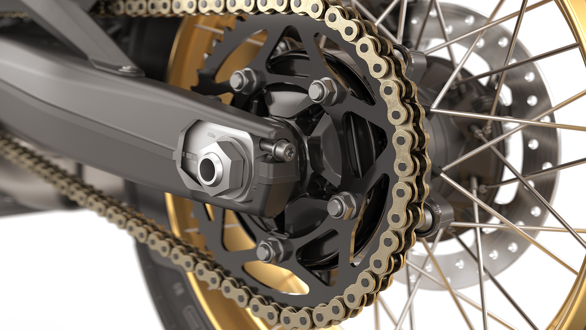 La F 900 GS de BMW Motorrad con cadena M Endurance