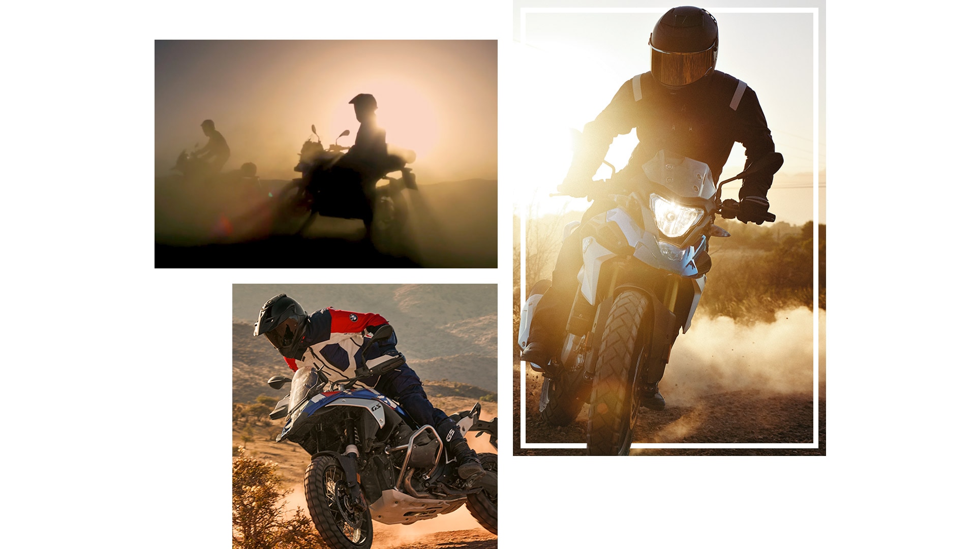 Collage de los modelos GS de BMW Motorrad.