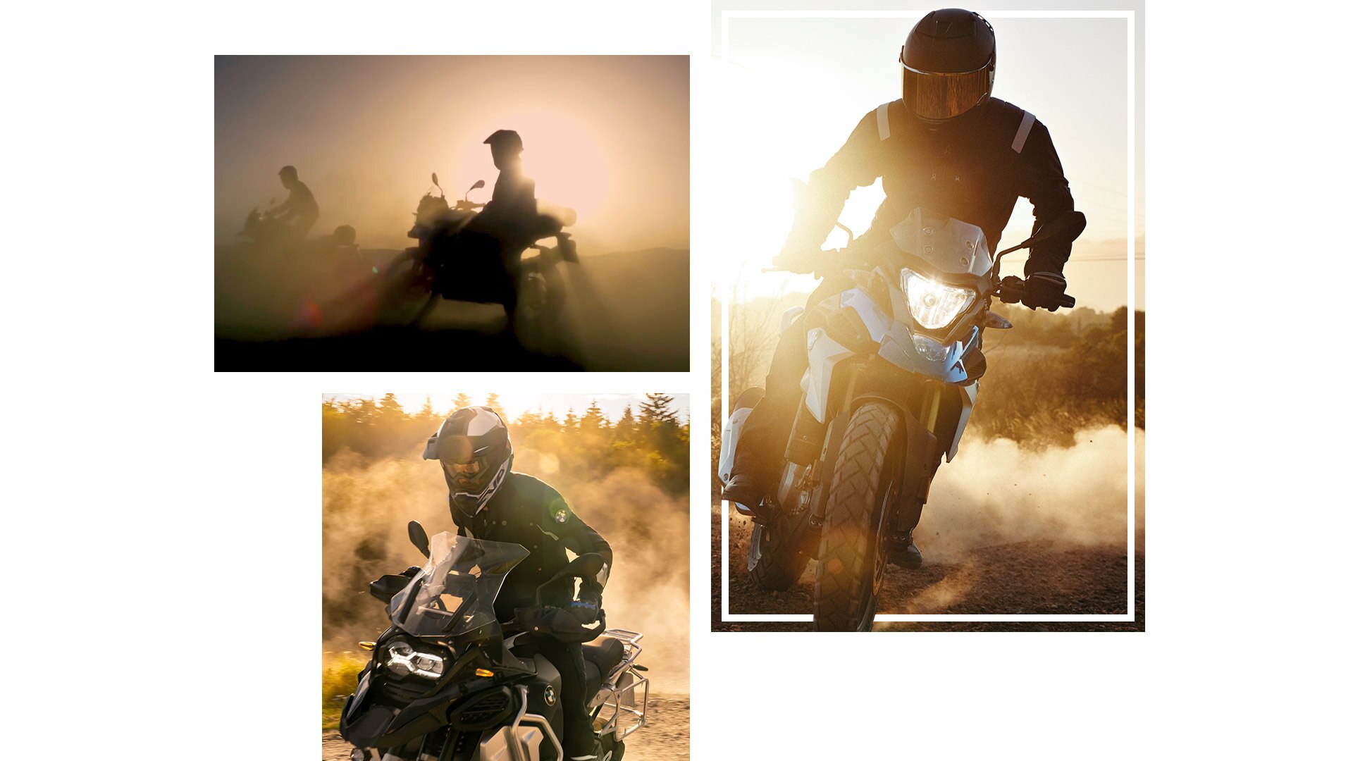 Collage de los modelos GS de BMW Motorrad.