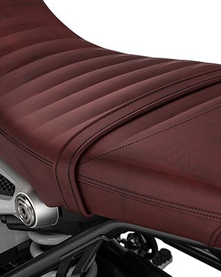 Aquí se ve el asiento de la R nineT Scrambler.