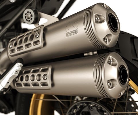 Aquí se ve el sistema de escape elevado de la R nineT Urban G/S.