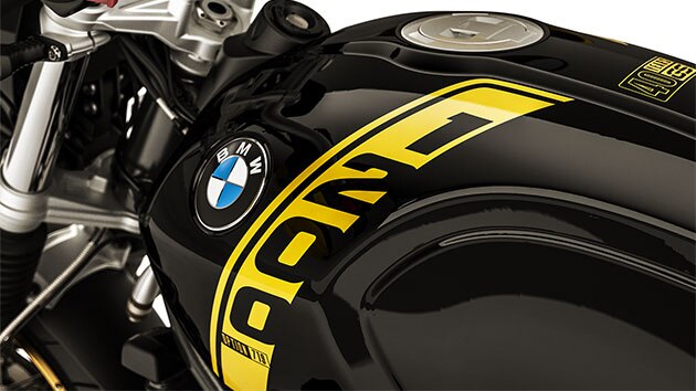 Aquí se ve la inscripción de 1200 cc en el depósito de la R nineT Urban G/S.