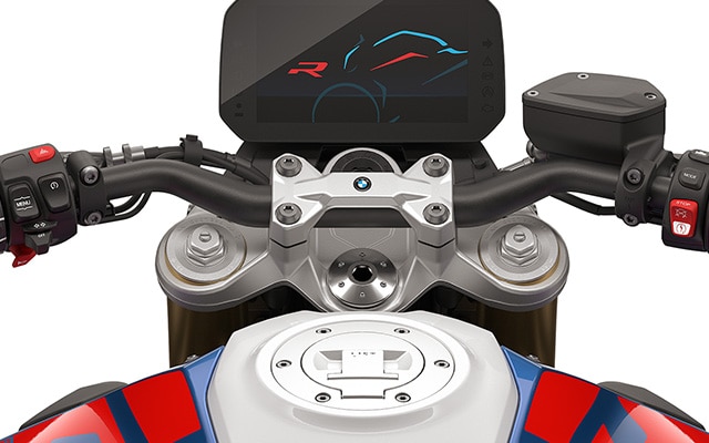 La horquilla telescópica invertida regulable de la F 900 R de BMW Motorrad