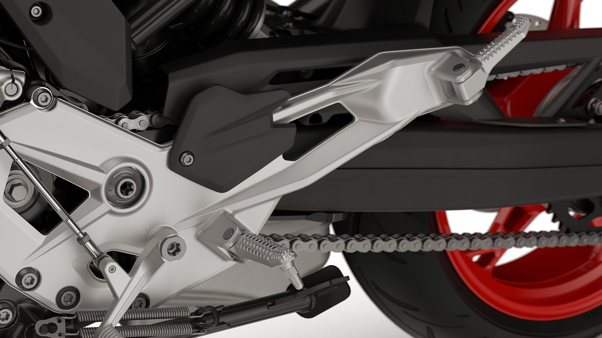 Reposapiés y pedales fresados de la F 900 R de BMW Motorrad