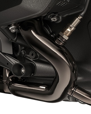 Sistema de escape en Dark Chrome de la R 1300 R de BMW Motorrad