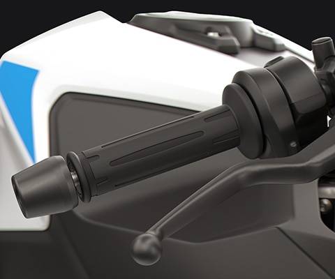 Manetas ajustables y puños calefactados de la F 450 RR de BMW Motorrad