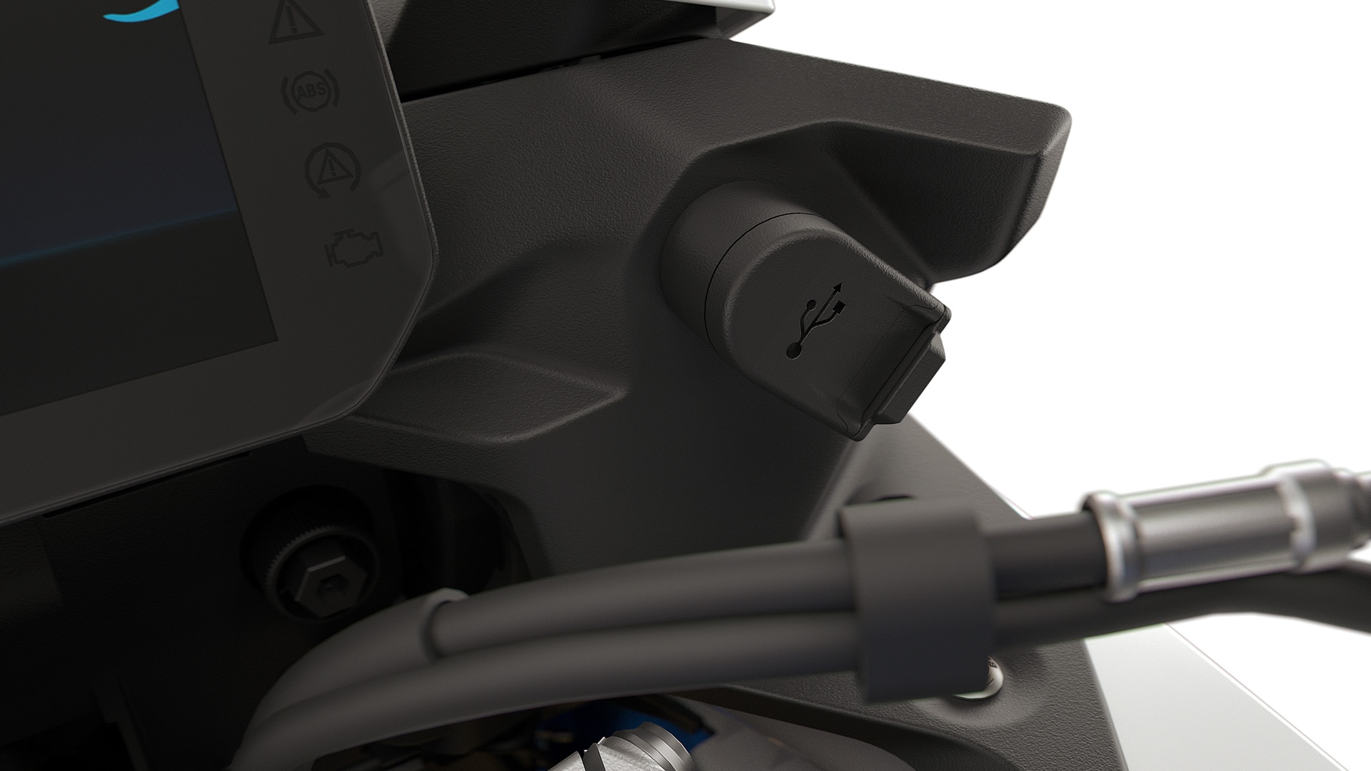 El puerto de carga USB-C de la F 900 XR de BMW Motorrad
