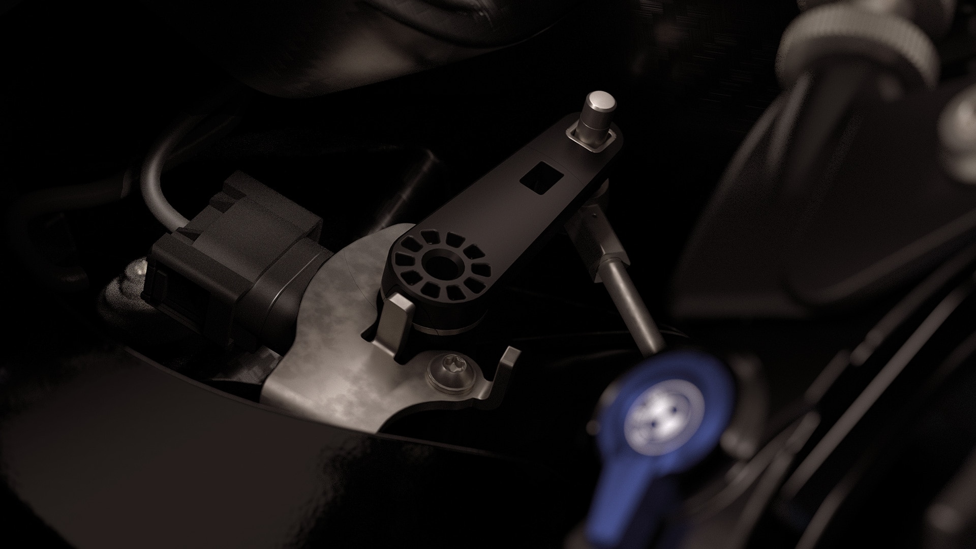El sensor del ángulo de dirección de la S 1000 RR